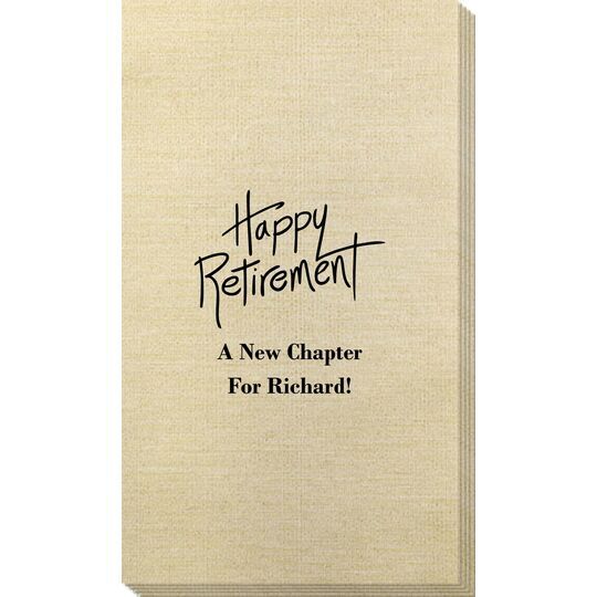 Fun Happy Retirement Bamboo Luxe Guest Towels